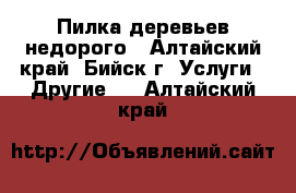 Пилка деревьев недорого - Алтайский край, Бийск г. Услуги » Другие   . Алтайский край